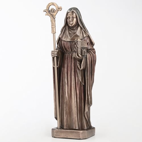 Estatua Saint Brigid de Kildare 6.5 in Resina y Bronce miniatura 3