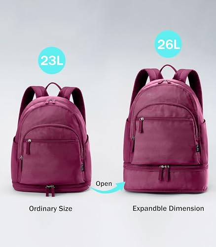 Image of Uselike Gym Backpack for Women Men, Lightweight Gym Bag with Shoe Compartment, Waterproof Workout Backpack with Wet Pocket