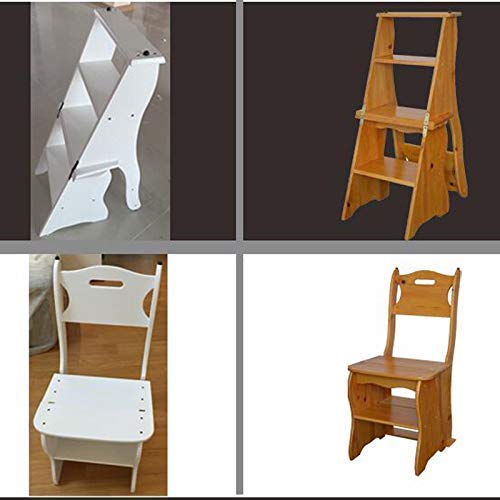 Escabeau d'échelle tabouret en bois double usage et chaise multifonctionnelle