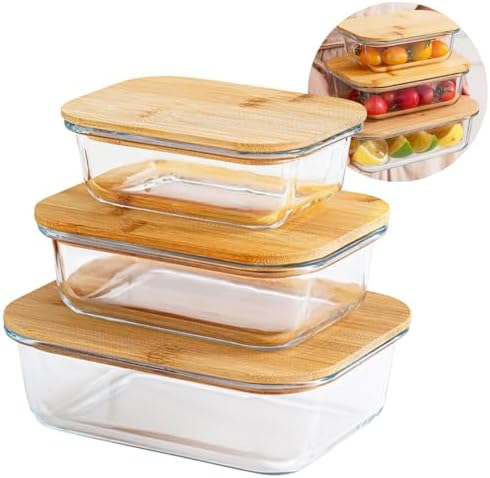 Kit 3 Travessas Refratárias Assadeira Herméticas De Vidro Com Tam...