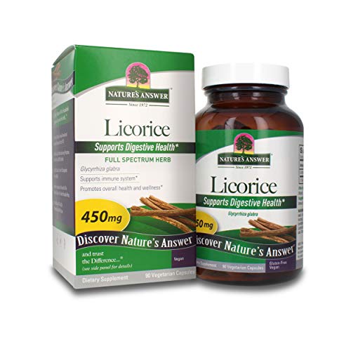 Nature's Answer Licorice Root Powder Supplement Vegetarian Capsules, 90-Count | Respiratory Support | Natural Digestive Aid | Promotes Healthy Lungs | Immune Booster #TOP12
