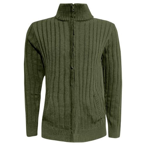 Cardigan homme ajusté en maille fine avec fermeture éclair pour la mi-saison