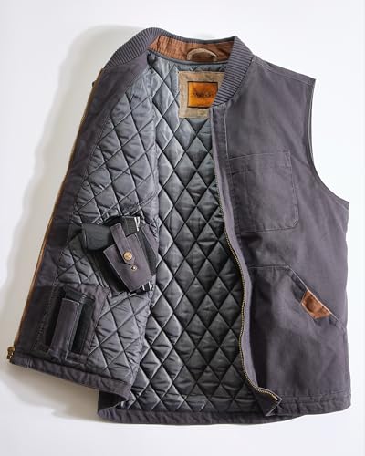 Image of Venado Concealed Carry Vest for Men - Heavy Duty Canvas - Conceal Carry Pockets