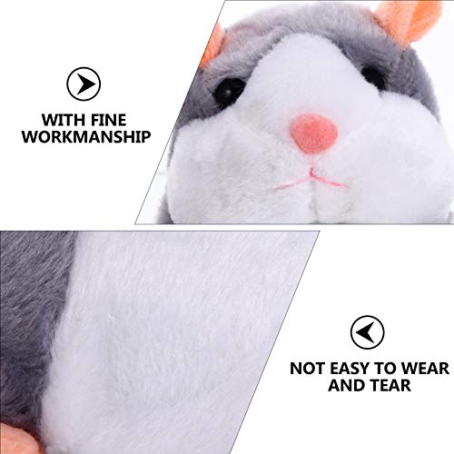 TOYANDONA Brinquedo de hamster falante que repete o que você diz, brinquedo de pelúcia elétrico para