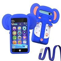 Kids Toys Smart Phone, Dual Camera with Stickers, 3.97\" Touchscreen, Built-in 16GB Storage, 200+ Educational Puzzle Games, Learning Toys with Parental Control for Ages 3-8, Birthday Gift