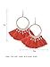 9 Pairs Tassel Hoop Earrings Bohemia Fan Shape Drop Earrings Dangle Hook Eardrop for Women Girls Party Bohemia Dress Accessory (Multicolor A)