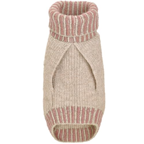 Hundepullover Odense mit Mütze (Set) Farbe Creme/rosa, Größe 60