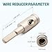 NuIth Amp Input Reducer 8 Gauge to 10 Gauge, 4PCS Car Audio Amplifier Wire Terminal Connectors Brass with Heat Shrink Tubing Allen Key for Amp Input, AWG Pin Power & Ground Connection