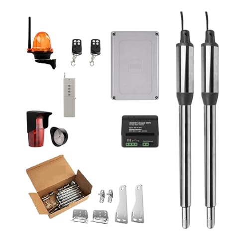 Abridor automático de puerta corredera Abridor de puerta automático WIFI for casa, granja, cabaña, puerta abatible for abridor de puerta de 16 pies de longitud o 600 lb, actuador lineal más cercano pa