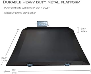 ANGEL USA Heavy Duty Digital Portable Floor Wheelchair Scale, All Metal Platform with Dual Ramp and Wheel, 2025 New Version with Protection Edge