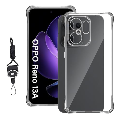 Briacicell For OPPO Reno13 A �p�̃P�[�X �N���A �S���� TPU �I�b�| Reno 13 A �P�[�X �ϏՌ� �l���̌� �w��h�~ �C�菝�h�~ �����h�~ �ϐ� �ϏՌ� ���ς��ɂ��� �h�o ���^ �_�炩����G��