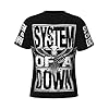 LOKLNEYK Men's Vintage System Black of A T-Shirts Down Logo T Shirts SO*AD Crew Neck Short Sleeve Casual Tshirts Merch Clothes Tops for Men Big Boy Fans Gifts #4