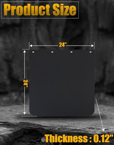 Image of Semi Truck Mud Flaps 24 inchx24 inch, Universal Heavy Duty Polymer MudFlaps for Semi Truck Tractor Trailer (2Pcs)