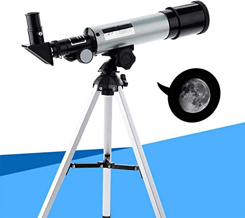 Telescopio portátil para niños 50mm refractor con trípode 40in miniatura 1