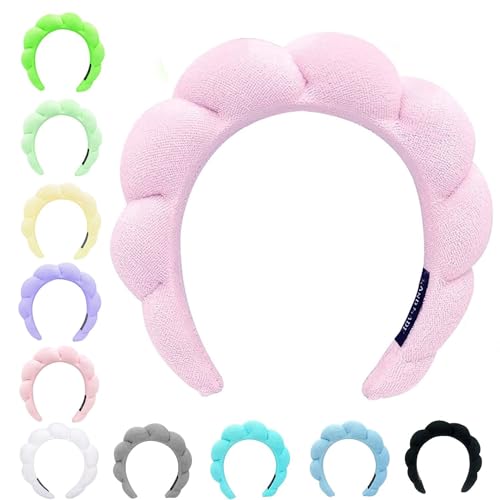 Blithetree Skincare Headband Spa Headbands for Washing Face, Soft Preppy Makeup Headband for Face Washing, Skin Care Makeup Headbands for Women (Pink)