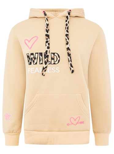Zwillingsherz Damen Hoodie mit Kapuze Kuscheliger Oversize Kapuzenpullover Weicher Sweatshirt Pullover für Frauen Aufdruck Stylischer Look für Frühling Herbst & Winter Loungewear Mode Wild