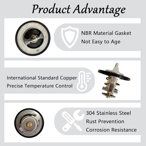 Image of 21200-EA000 212006N210 Engine Thermostat with Gasket Fit for Nissan Altima Frontier Murano NP300 Frontier NV350 Urvan Pathfinder Rogue Select Sentra X-Trail,Infiniti QX60,Suzuki Equator