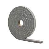 MD 02238 1/4-Inch X 1/8-Inch X 17-Feet High Density Foam Tape with Adhesive Closed Cell, Gray