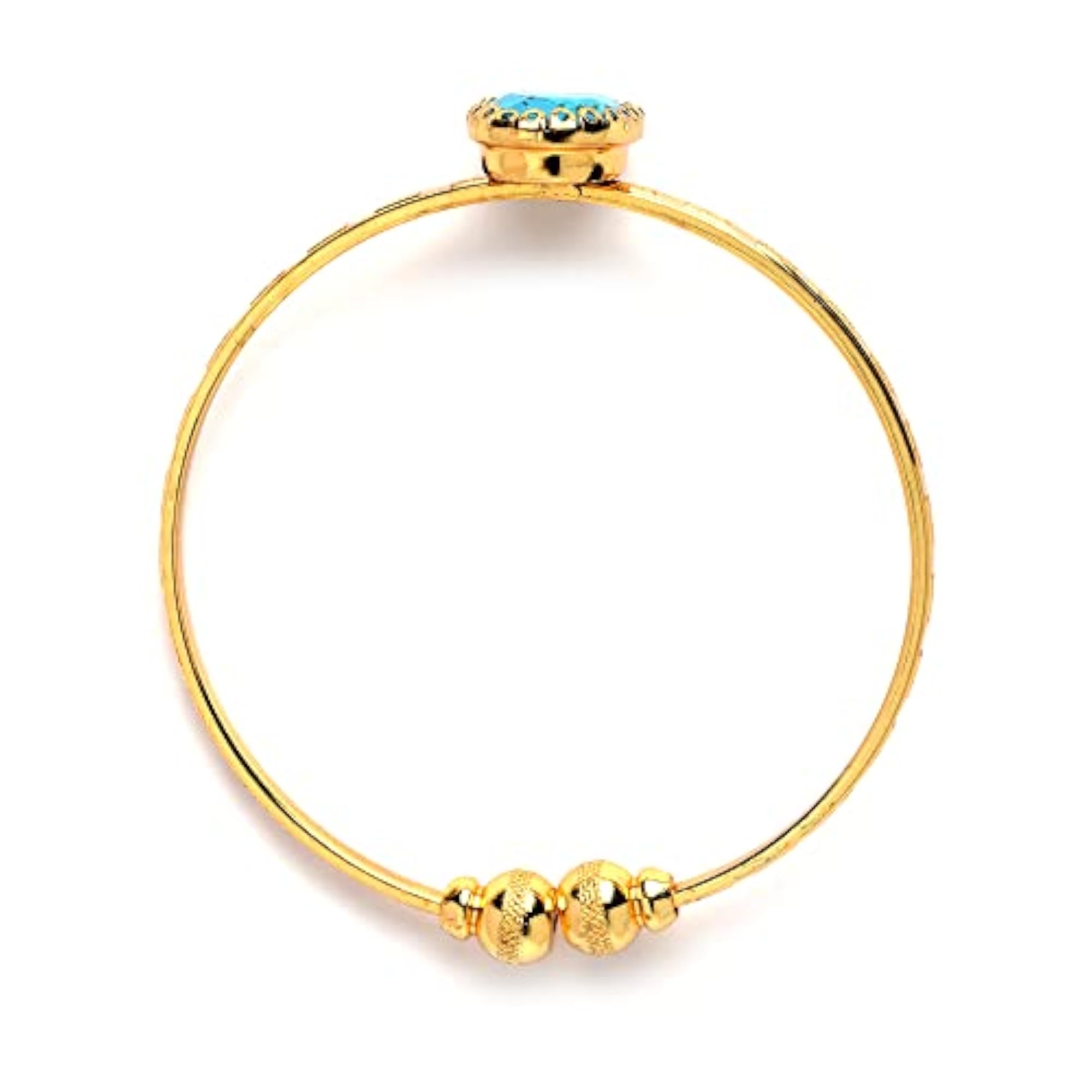 Gold-Plated American Diamond Handcrafted Kada Bracelets Set