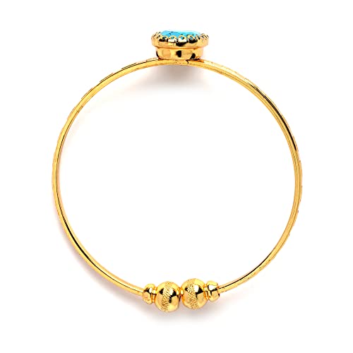 Gold-Plated American Diamond Handcrafted Kada Bracelets Set