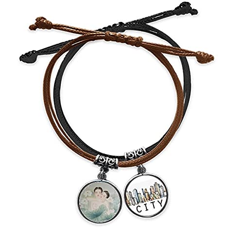 Bracelet Peinture Chinoise Sidi, l'art du cuir tressé main