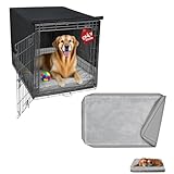 Explore Land Breathable Dog Crate Cover - 4 Sides Mesh Ventilation&Waterproof Dog Bed Cover Machine Washable Fluffy