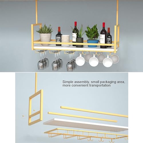 Étagère flottante à 1 niveau dorée pour une décoration élégante de cuisine