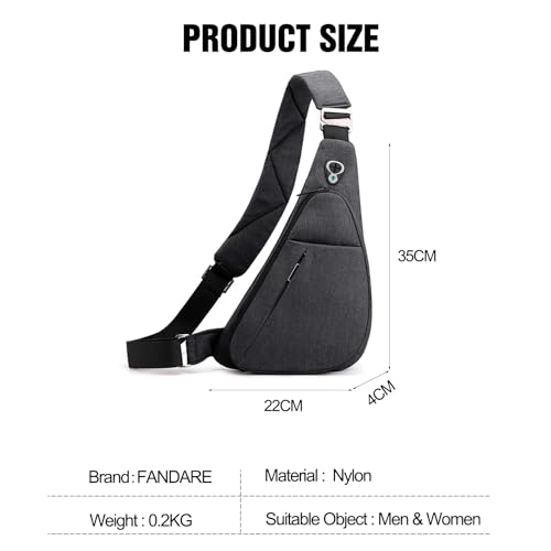 Unisex Sling Bag Men Chest Pack with Reflective Strips Women Motorcycle Crossbody Sling Bag Cover Pack Shoulder Carry Body Wallet for Hiking Running Cycling Outdoor Travel Daypacks Black Left3