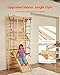 VEVOR Swedish Ladder Wall Gym, 10-Level Solid Wood Indoor Jungle Gym, 220lbs Loading Indoor Playground Climbing Ladder for Kid Adults, Gymnastic Stall Bars with Pull-Up Bar - Ideal Gift for Boys Girls