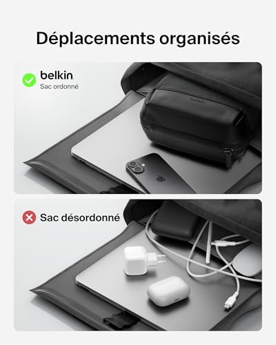 Organisateur Cables Voyage : Belkin Trousse de Rangement, pour Appareils Mobiles, Câbles et Acc... – Image 5
