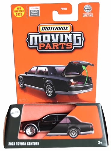 Matchbox Toyota Century 2023 con piezas móviles negro miniatura 1