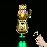TopBau LED Beleuchtungsset, Licht Set für LEGO 76191 Super Heroes Infinity Handschuh ( KEIN Lego-Kit) - Stimmenkontrolle Version, 6C6KFI24N14ZK147