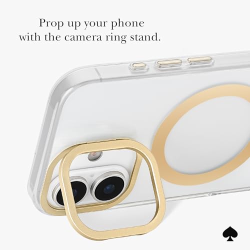 Image of kate spade new york iPhone 17 Case with Camera Stand - Icon Clear | Compatible with MagSafe - Lightweight Designer Case for iPhone 17 with Anti-Scratch Coating and Crystal Clear Design