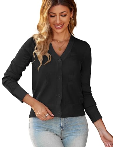 U.Vomade Women's Cardigans 3/4 Sleeve Open Front Cropped Cardigan Hollow Out Bolero Shrug S-XL4