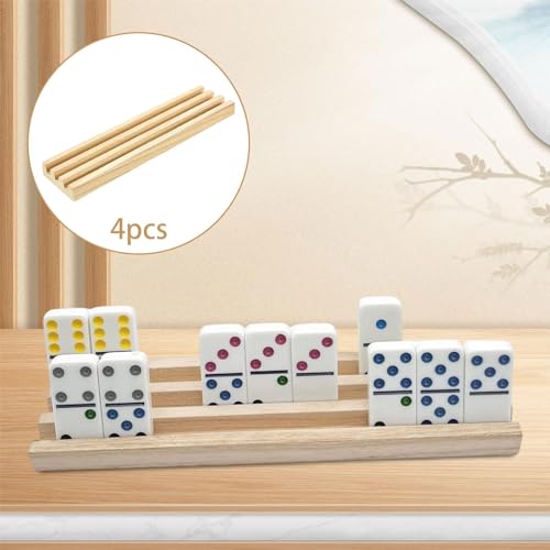 Set de dominós de madera, accesorio decorativo, sin base miniatura 7