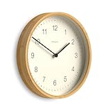 NEWGATE® Bali wall Clock | Scandi Inspired Bamboo Clock | 30cm | Modern Minimalist Design for Kitchen, Living Room or Office