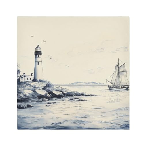 Servilletas de Tela Lighthouse 6 pzas 20x20 in miniatura 1