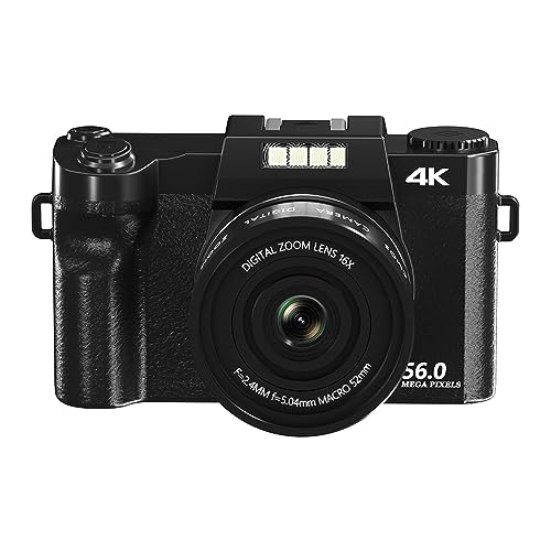 Appareil photo 4K 56MP autofocus avec écran 3 pouces pour webcam