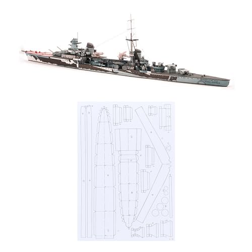 DAGIJIRD Simulation Paper Ship Model 1/400 Scale Italy Muzio Attendolo Light Cruiser Ship Model (Unassembled Kit)
