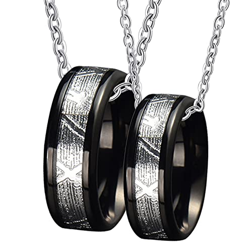 Colliers couple pour 2 en tungstène, le cadeau personnalisable idéal