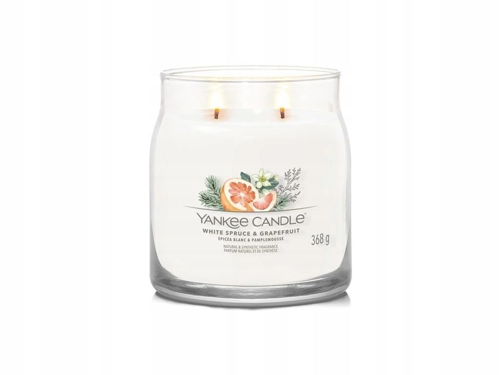 CANDELA GIARA MEDIA WHITE SPRUCE & GRAPEFRUIT YANKEE CANDLE
