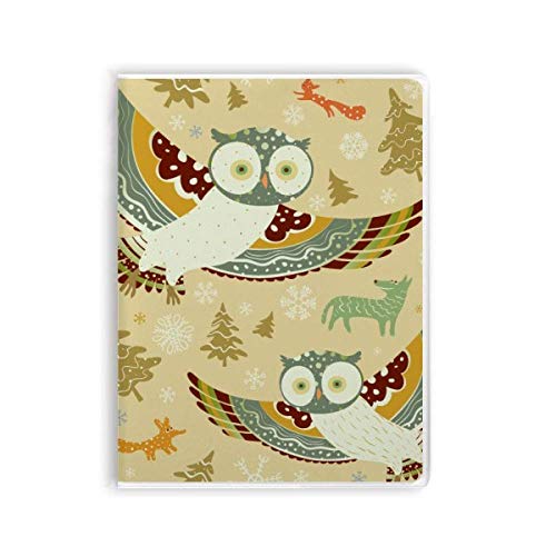 Carnet de notes chouettes souple avec reliure renforcée et papier haute densité