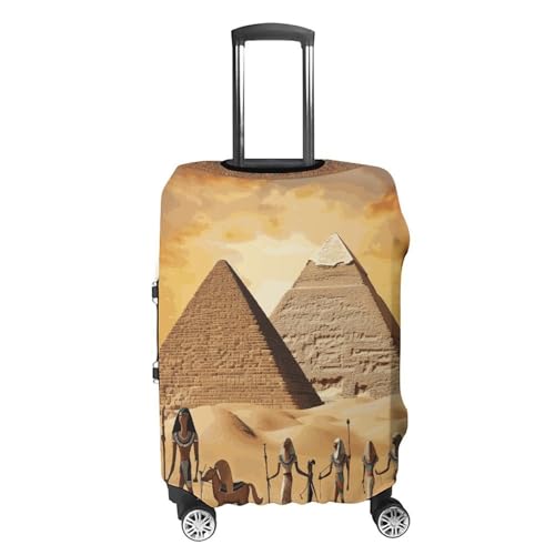 Ancient Egypt Luggage Cover, Washable Elastic Suitcase Cover Protector Fit 18-32 Inch Luggage4
