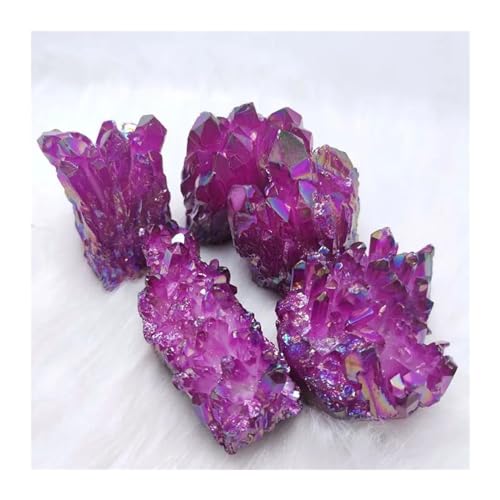 Amas de cristaux aura violette 180-200g - Grappe de quartz naturel authentique