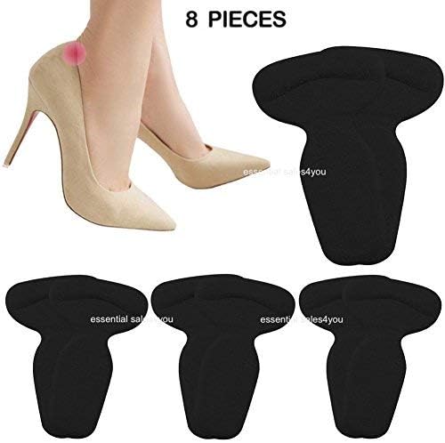 High Heel Pads High Heel Inserts, Heel Grips, Anti Slip Shoe Cushion, Ball of Foot Insoles, High Heel Liner, Heel Snugs for Women - Blister Prevention & Improve Shoes Too Big - 2pcs (Black)