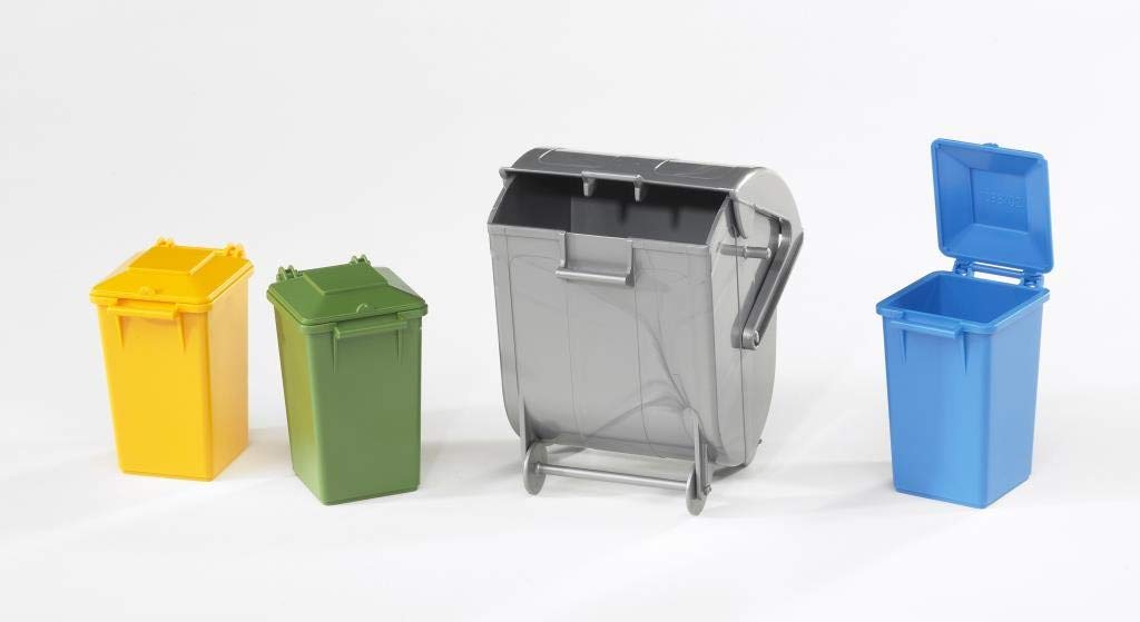 Bruder Four Garbage Rubbish Bin Set 1:16
