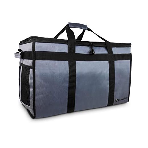 BELLEFORD Insulated Food Delivery Bag PRO XXL - 23x14x15" Waterproof Grocery Storage [Warm & Cool] - Lunch Buffet Server, Warming Tray, Pizza Box, Chafing Dish Carrying Case + Removable Bottom Plate