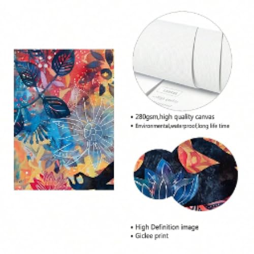 Peinture zen colorée de qualité supérieure tableau yoga XINBAO encadré - 5