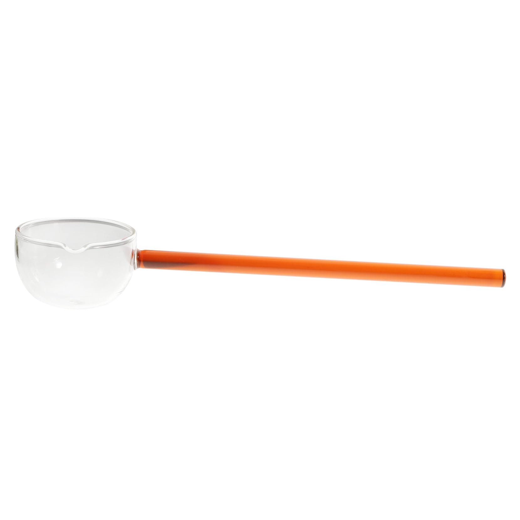 Healifty Long Handled Heat Resistant Glass Spoon for Mixing Drinks and Desserts Elegant Spoon for Soups Teas and Puddings Stylish Kitchen Accessory