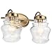 Kichler 55038CLZ Janiel Vanity, 2-Light 150 Total Watts, Classic Bronze